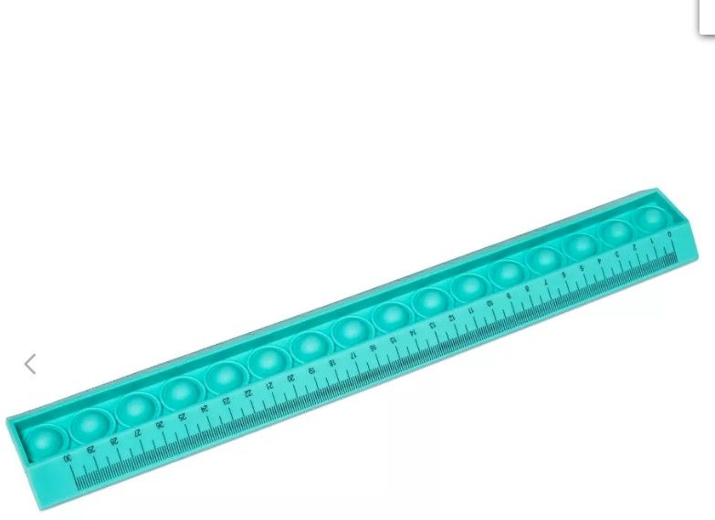 Photo 1 of  Light Blue Silicone Plastic Fashion Pop Fidget Toy Ruler 12" AND FIDGET TOY