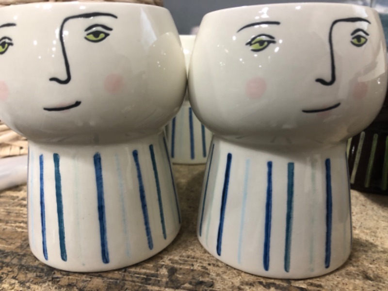 Photo 1 of 2-Wide Outdoor Ceramic Family Planter White - Opalhouse&#8482;
