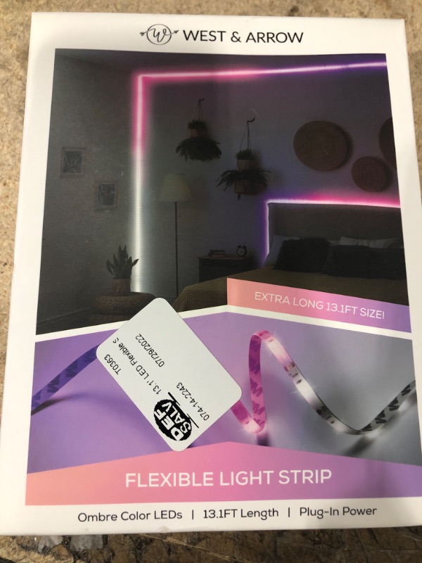 Photo 2 of 13.1&#39; LED Flexible Strip Rope Light Pink Ombre - West &#38; Arrow