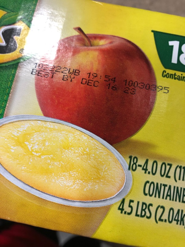 Photo 3 of *EXPIRE Dec 2023*
Mott's Applesauce, 4 oz cups, 18 count (Pack of 4)
