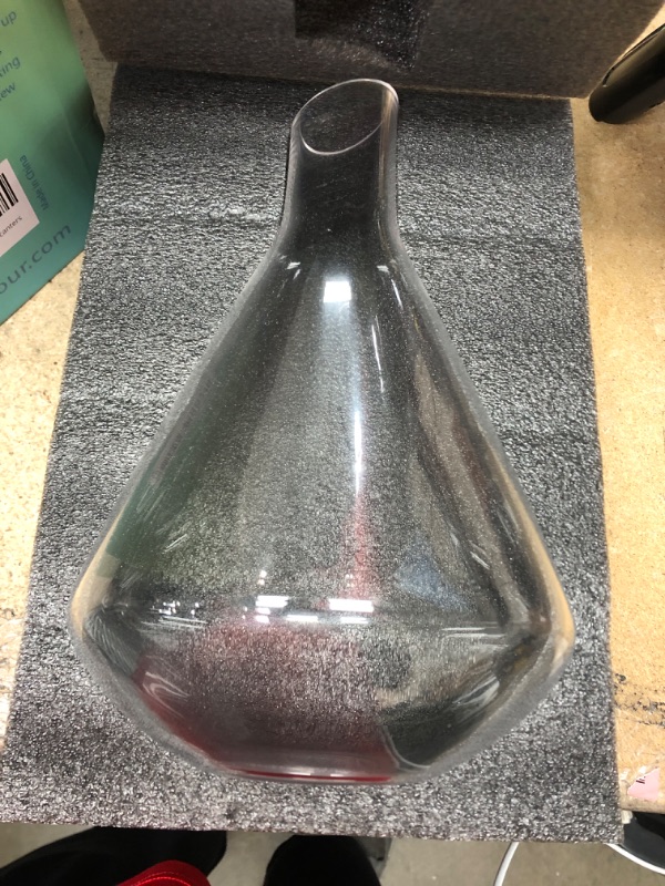 Photo 2 of **NEW**  Wine Decanter – Hand-Blown Crystal Wine Carafe – Elegant Modern Pouring Vessel for Hosting Parties – Wine Aerator for Better Wine Experience (70 oz)