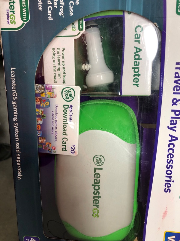 Photo 2 of **USED** LeapFrog LeapsterGS Explorer Travel Play Accessories Bundle, Green