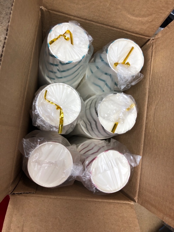 Photo 1 of **NEW**  [300 Pack] 3 oz Disposable Paper Cups, Small Bathroom Cups, Mouthwash Cups, Mini Colorful Espresso Cups 3 OZ, Paper Cups for Party, Picnic, BBQ, Travel, Home and Event Animal 3 oz