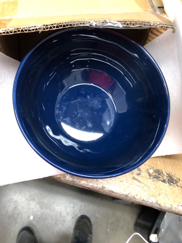 Photo 2 of **USED**  Sweese Porcelain Salad Bowls - 64 Ounce Large Soup Bowls - Serving Bowl for Cereal, Salad and Popcorn - Set of 1, Navy No. 133.103 8.0 Inch Navy