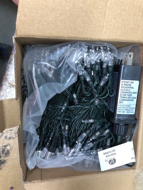 Photo 2 of **NEW**  Heceltt Christmas Lights Outdoor, 328ft 1000 Led Christmas Decorations Green Wire, Incandescent Mini String Lights with 8 Modes, Memory, UL Certified for Xmas Party Holiday Decorations, Multi Color Multicolor 1000 LED