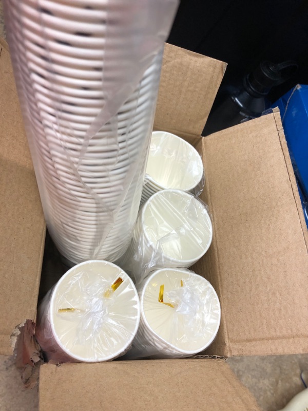 Photo 2 of **NEW**  [300 Pack] 3 oz Disposable Paper Cups, Small Bathroom Cups, Mouthwash Cups, Mini Colorful Espresso Cups 3 OZ, Paper Cups for Party, Picnic, BBQ, Travel, Home and Event Animal 3 oz