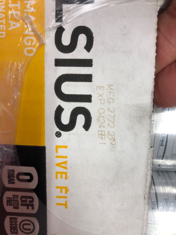 Photo 3 of **NEW/FACTORY SEALED**  CELSIUS Peach Mango Green Tea, Functional Essential Energy Drink 12 Fl Oz (Pack of 12) Peach Mango Green Tea 12 Fl Oz (Pack of 12) Expiration Date: 04/2024