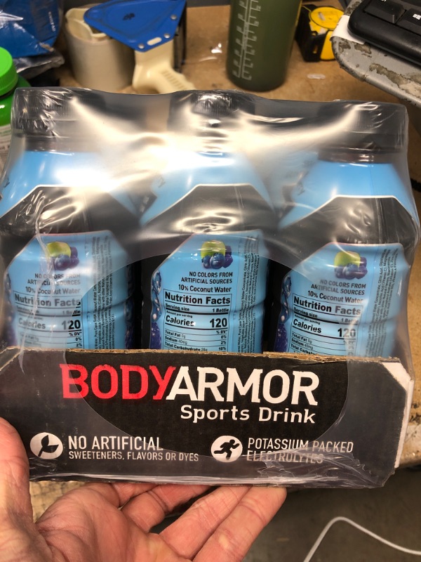 Photo 2 of **NEW/FACTORY SEALED**  BODYARMOR Sports Drink Sports Beverage, Blue Raspberry, Natural Flavors With Vitamins, Potassium-Packed Electrolytes, Perfect For Athletes, 16 Fl Oz (Pack of 12) Blue Raspberry 16 Ounce Pack of 12 Expiration Date: undetermined