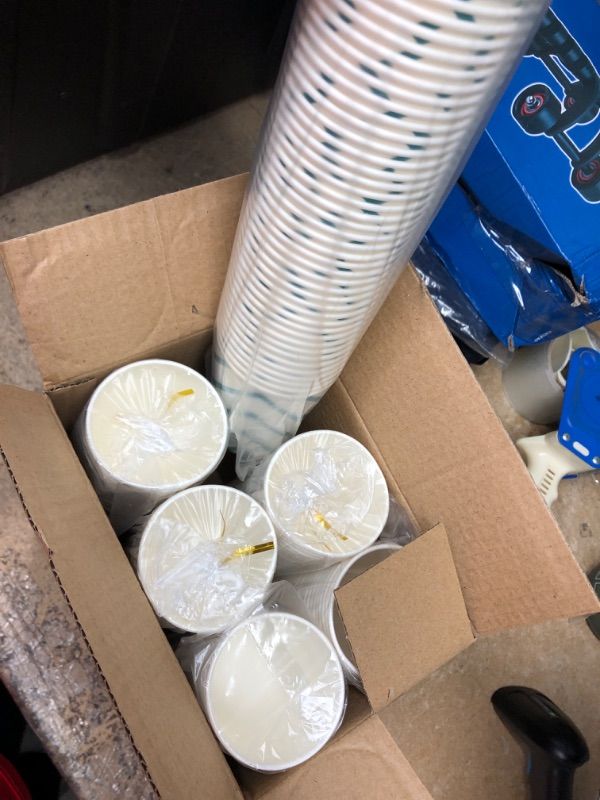 Photo 2 of **NEW**   [300 Pack]8 oz Paper Cups,White Disposable Coffee Cups,Hot/Cold Beverage Drinking Cups for Water, Juice White 8 oz