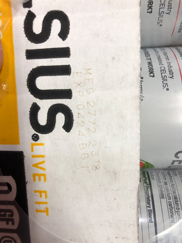 Photo 3 of **NEW/FACTORY SEALED**  CELSIUS Peach Mango Green Tea, Functional Essential Energy Drink 12 Fl Oz (Pack of 12) Peach Mango Green Tea 12 Fl Oz (Pack of 12) Expiration Date: 04/2024