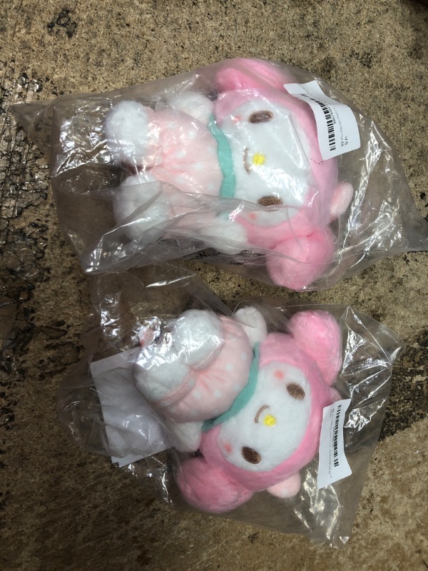 Photo 2 of **NEW/BUNDLE OF 2**  MKDLB Plush Keychain,15cm Cartoon My Melody Soft Stuffed Pendant Dolls plushies Keyring Toy Gift, Pink, S