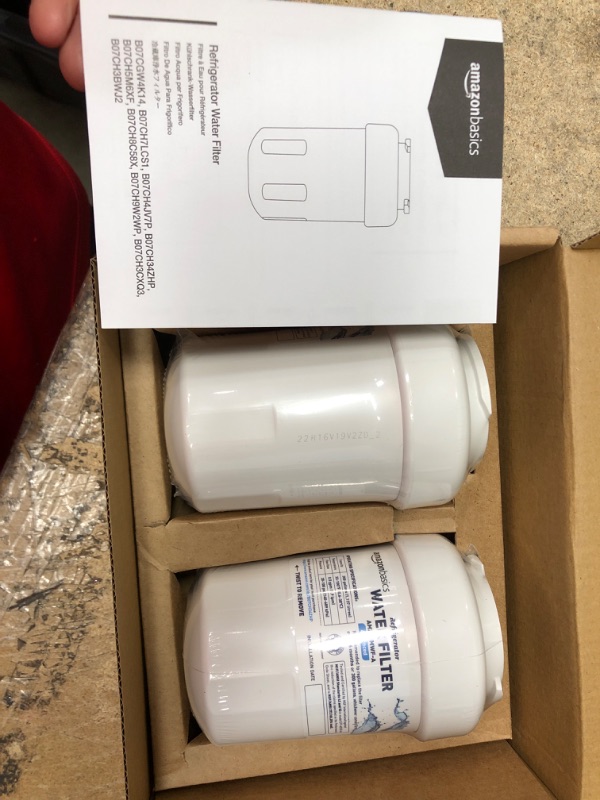 Photo 2 of **NEW**  Amazon Basics Replacement GE MWF Refrigerator Water Filter Cartridge - Pack of 2, Advanced Filtration Advanced 2 Count (Pack of 1)