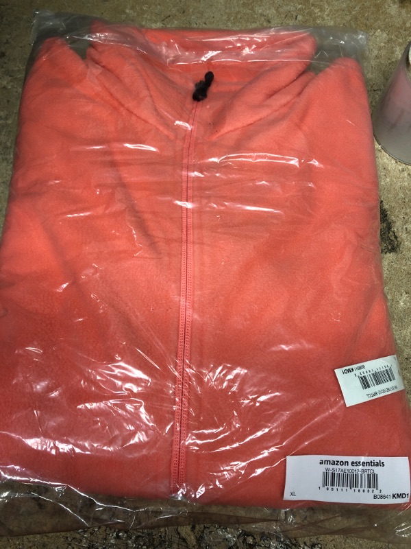 Photo 2 of **NEW**  Amazon Essentials Women's Classic-Fit Long-Sleeve Full-Zip Polar Soft Fleece Jacket (Available in Plus Size) Polyester Coral Pink X-Large