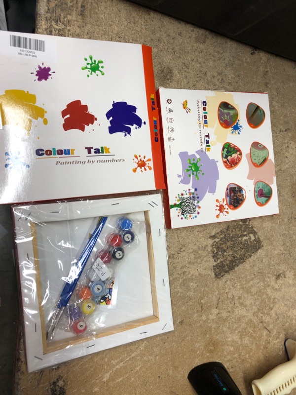 Photo 2 of **NEW/BUNDLE OF 2**  Colour Talk DIY Oil Painting, Paint by Number Kits for Kids - British cat 8"X 8".