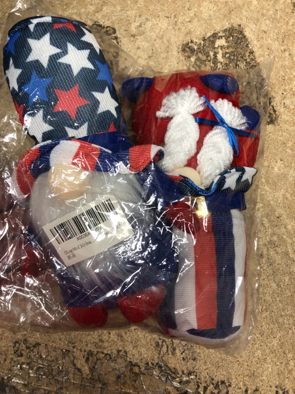 Photo 2 of ***NEW**   2Pcs valentine gnomes Mr & Mrs Patriotic Gnomes Plush Decorations, Handmade 4th of July Gnomes Ornaments for Independence Day Memorial Day Fourth of July Party Home Decor Tiered Tray Decorations
