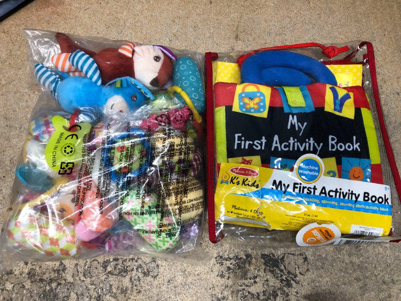 Photo 1 of 2 Toy's Bundle - See Photos/ Melissa & Doug K’s Kids My First Activity 8-Page Book for Babies and Toddlers - Early Learning Developmental Plush Soft Book