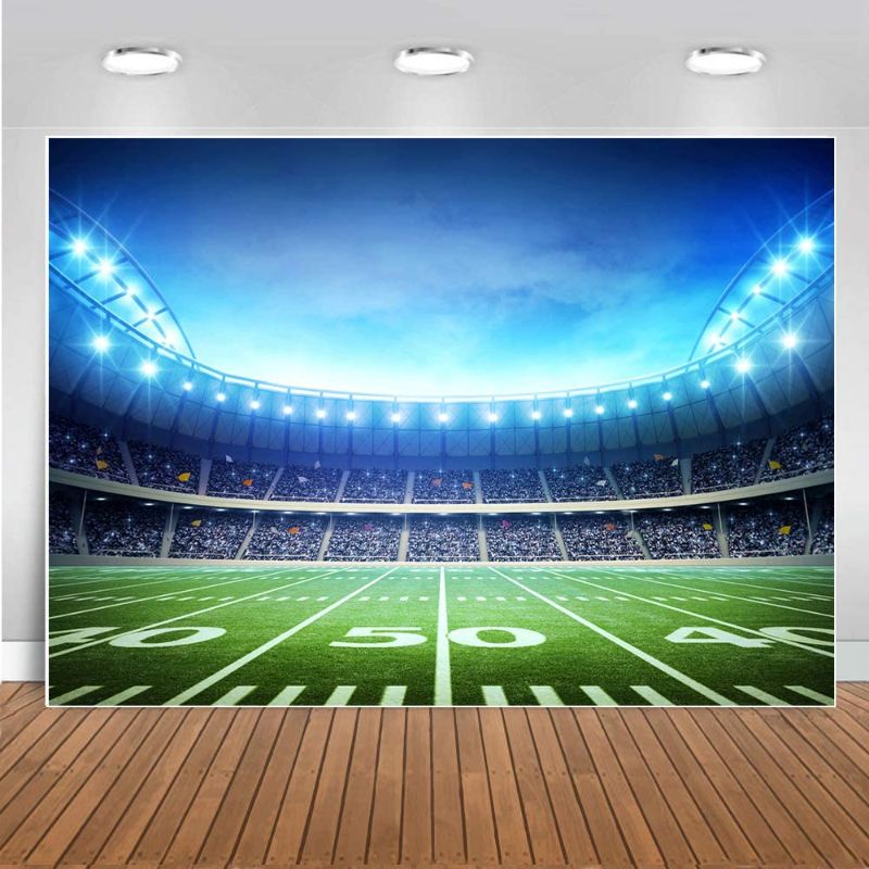 Photo 1 of 2 Pack Bundle Super Bowl Sport Theme Party Decorations Football Backdrop Background for Tailgate Sports Birthday Party Cake Table Photo Booth Decoration (7x5ft)
