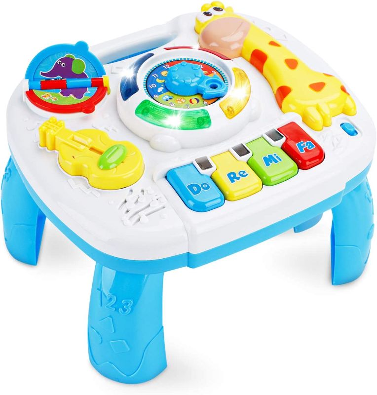 Photo 1 of BACCOW Baby Toys 6 to 12-18 Months Musical Educational Learning Activity Table Center Toys for Toddlers Infants Kids 1 2 3 Year Olds Boys Girls Gifts Size 9.7 x 8.7 x 7.1 Inches
