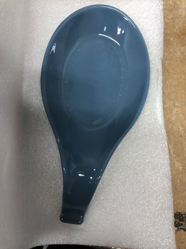 Photo 3 of **NEW/BUNDLE OF 4**   Spoon Rest Holder for Stove Top, ALELION Ceramic Spoon Rest for Kitchen Counter, Cooking Spoon Holder for Spatula, Ladles and Tongs, Heat-resistant and Dishwasher Safe, Haze Blue