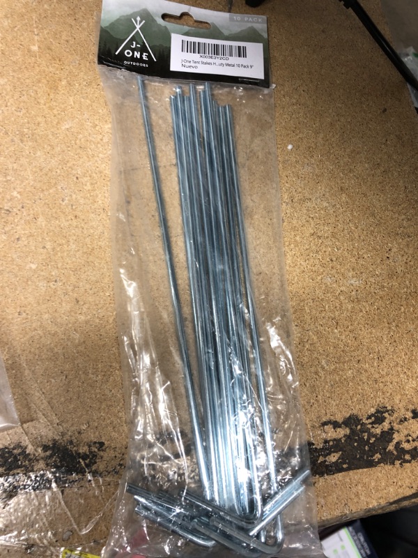 Photo 2 of **NEW**  J-One Tent Stakes Heavy Duty Metal, 9" Galvanized RustFree Metal Tent Stakes, Metal Stakes for Ground, Camping Stakes Heavy Duty, Garden Stakes Metal Fence Stakes, Heavy Duty Tent Stakes, 10 pcs