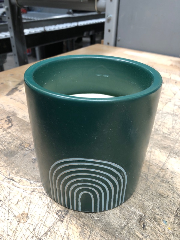 Photo 1 of 15oz Cylindrical Ceramic Arch Citronella Candle Deep Green - Project 