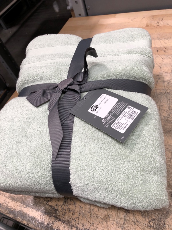 Photo 2 of 2pc Performance Value Bath Towel Set Green - Threshold&#8482;