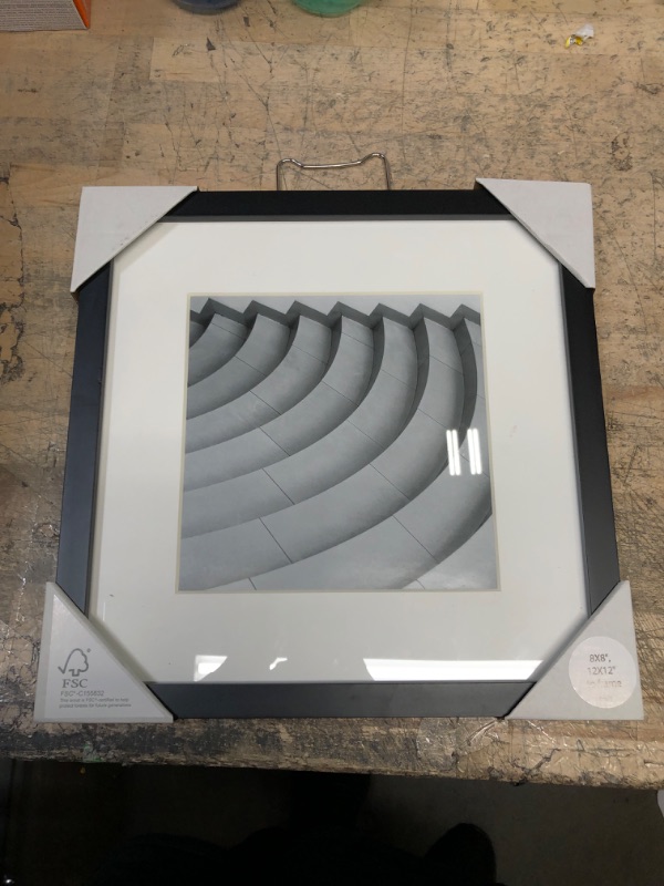 Photo 1 of 12&#34; x 12&#34; Single Picture Matted Frame Black - Room Essentials&#8482;