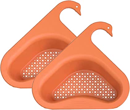 Photo 1 of  2Pcs Corner Kitchen Sink Strainer Basket,Hanging Drain Rack 