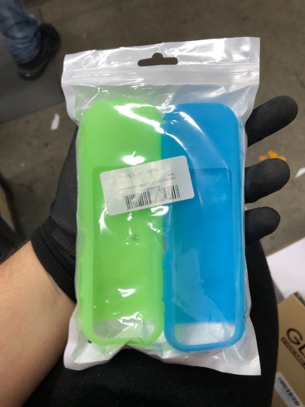 Photo 1 of 2 Pack Protective Case for TCL Roku TV Steaming Stick 3600R/3800/3900 Remote, Silicone Cover Roku Voice/Express/Premiere Remote Controller Skin, Replacement Sleeve Protector-Glow Green,Glow Blue