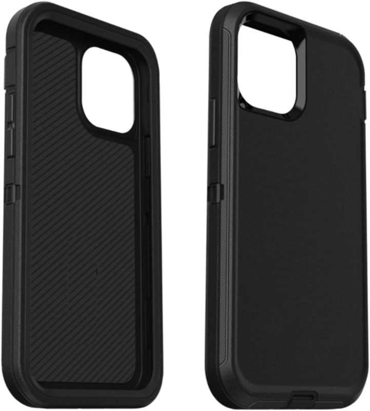 Photo 1 of Defender Case for iPhone 12 Triple Layer Defense for iPhone 12 Pro Case SCREENLESS Edition Belt Clip Holster Black 6.1