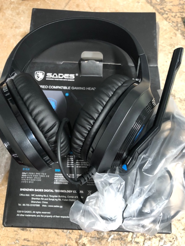 Photo 3 of SADES SA716 Multi-Platform Gaming Headset - for PC, Playstation 4, Xbox One, Nintendo Switch, VR, Android, with 3.5 mm Wired Connection, Highly Breathable Ear Cups Black_1