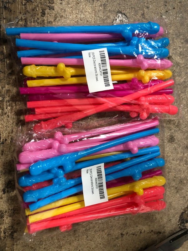 Photo 2 of 20 Pcs Reusable Straws Five Colors Party Supplies