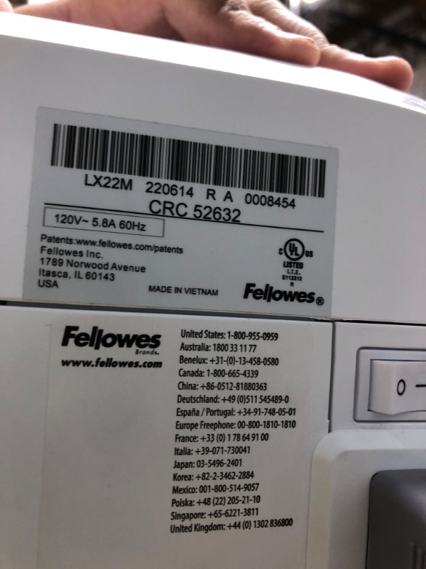 Photo 4 of Fellowes LX22M 20 Sheet P-4 Micro-Cut, Heavy Duty Paper Shredder