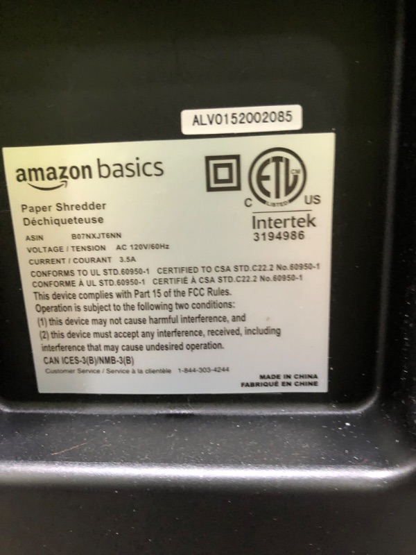 Photo 3 of Amazon Basics 150-Sheet Autofeed Micro-Cut Paper Shredder 150 Sheet Shredder