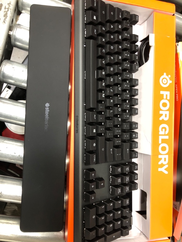 Photo 2 of SteelSeries Apex Pro USB Mechanical Gaming Keyboard – Adjustable Actuation Switches – World’s Fastest Mechanical Keyboard – OLED Smart Display – RGB Backlit
