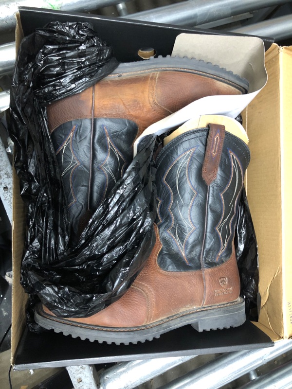 Photo 2 of **VERY USED BUT STILL GOOD CONDITION**
ARIAT Men's Rigtek Wide Square Waterproof Composite Toe Work Boot Western 12 Wide Oiled Brown/Black