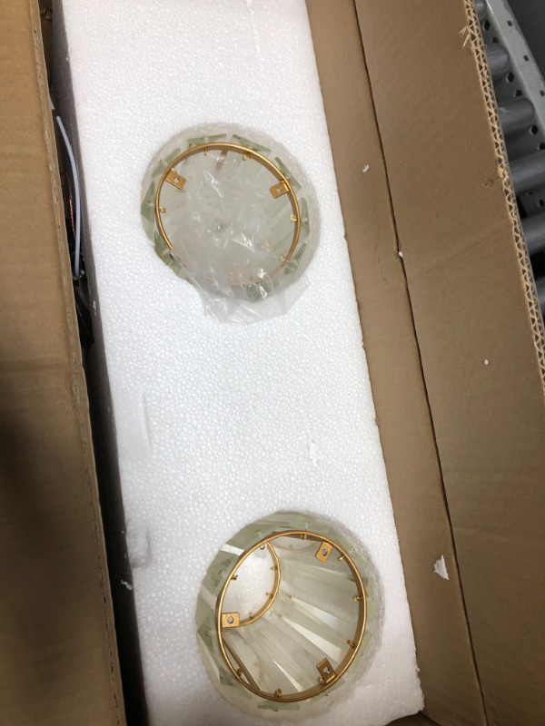 Photo 1 of Aipsun Gold Bathroom Vanity Light Crystal Vanity Light for Bathroom 2 Lights Modern Vanity Lighting Fixtures (Exclude Bulb) Gold 2-Light