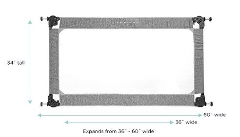 Photo 1 of Baby Delight Go with Me Portable Mesh Baby Gate | Span 36-60" Expandable Folding Gate | Pressure Mounted | Charcoal Tweed 60 inch (Pack of 1)