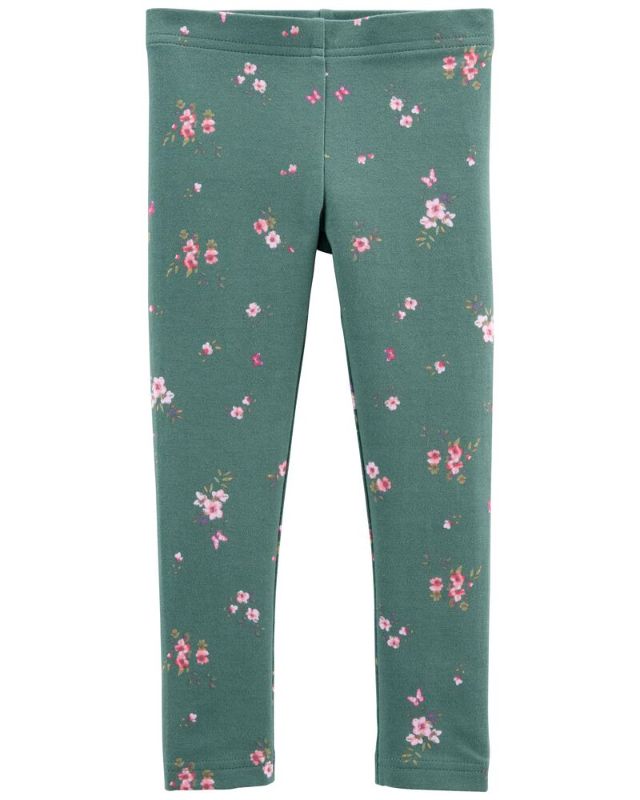 Photo 1 of Cat & Jack 5T legging Green Floral Packl of 5