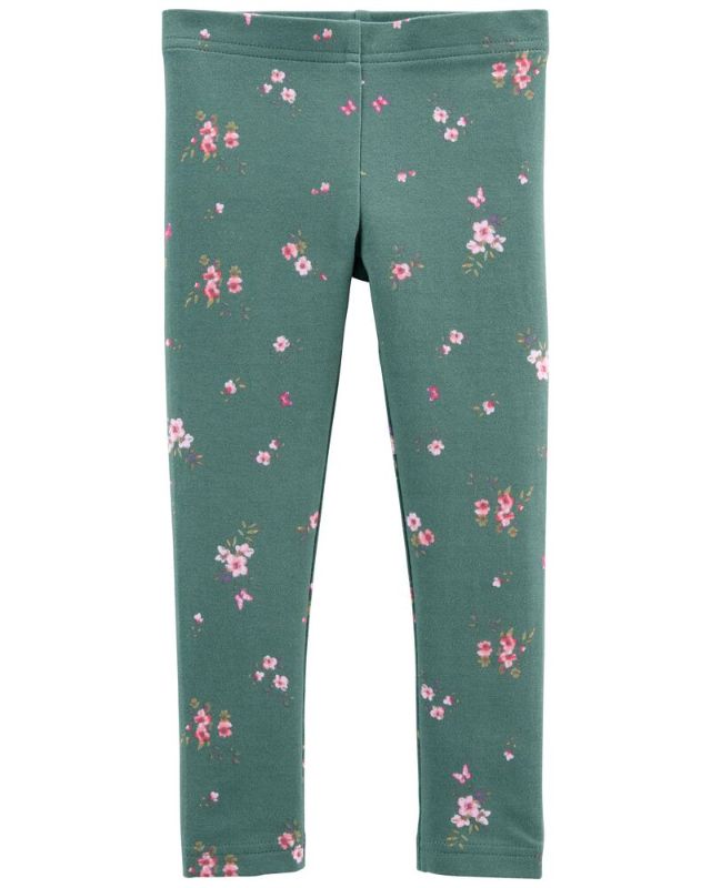 Photo 1 of Cat & Jack 3T legging Green Floral 12