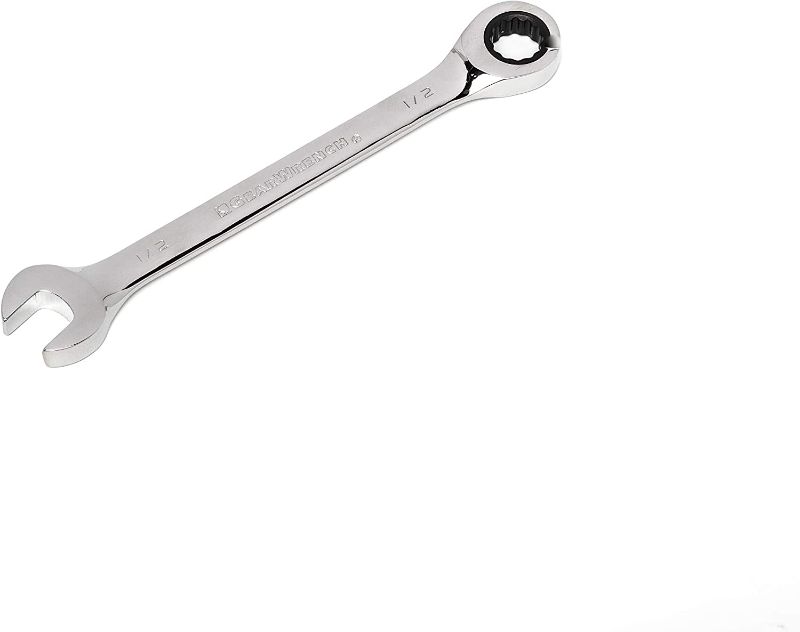 Photo 1 of 1/2 in. 12-Point SAE Ratcheting Combination Wrench
