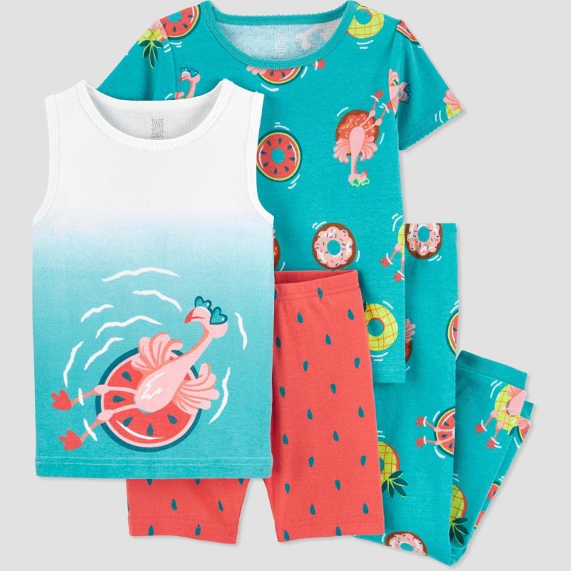 Photo 1 of 2T Carter's Just One You® Toddler Girls' Floating Flamingo Pajama Set - Blue/Pink
