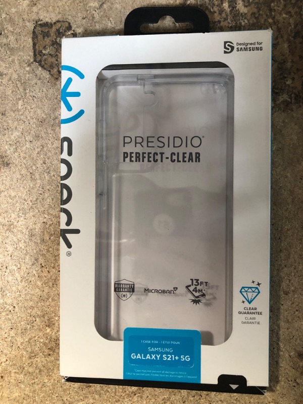 Photo 2 of Speck Products Presidio Perfect Clear Samsung Galaxy S21+ 5G Case, Clear/Clear