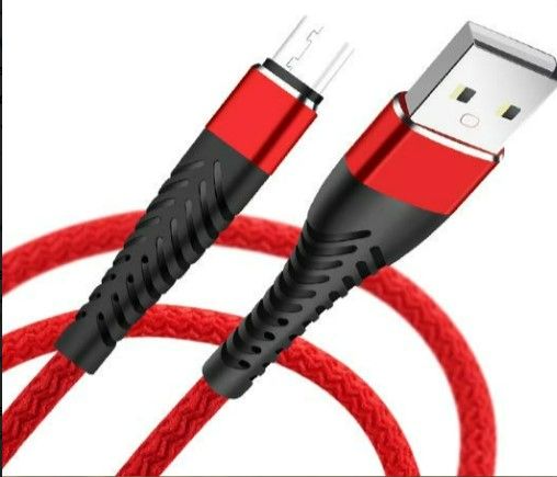 Photo 1 of  Micro USB Cell Phone Fast Charging Cable Micro USB to USB A Quick Cord Durable Braided Nylon Rapid Charger