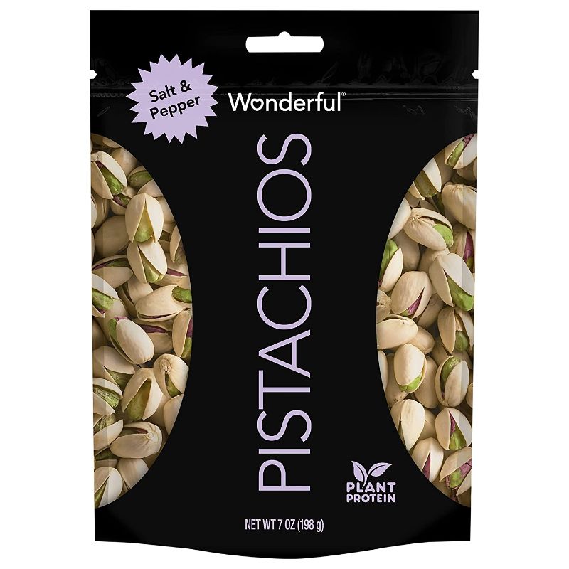 Photo 1 of (2) Wonderful Pistachios, Salt and Pepper Flavored Nuts, 7 Ounce Resealable Pouch