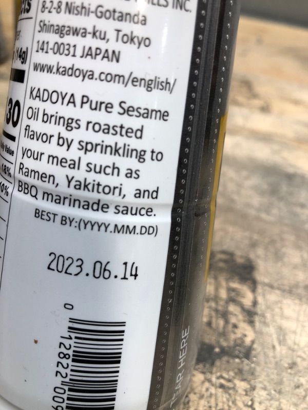 Photo 2 of (3) Kadoya Pure Sesame Oil Fluid Ounce, 11 Fl Oz 