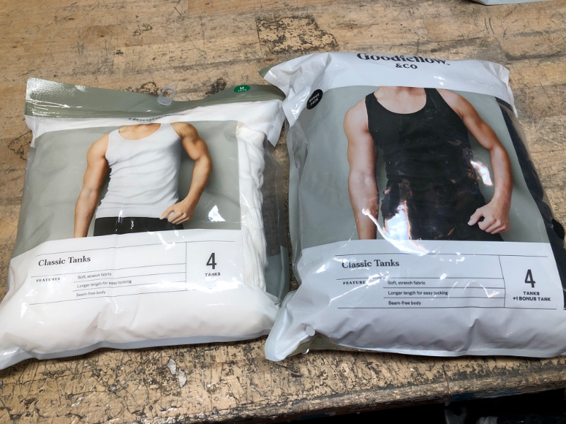 Photo 1 of BUNDLE OF MENS CLASSIC TANKS
XL & MEDIUM