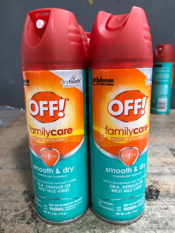 Photo 2 of (2) OFF! Family Care Dry Aerosol Bug Spray - 6oz