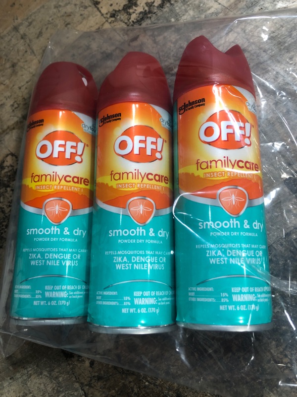 Photo 2 of (3) OFF! Family Care Dry Aerosol Bug Spray - 6oz