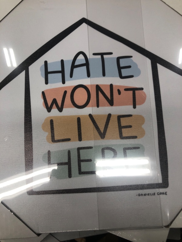 Photo 2 of  Hate Wont Live Here Canvas Wall Art - DesignWorks Ink